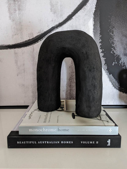 Arco | Ceramic Arch Vessel Black - Mirra Interiors