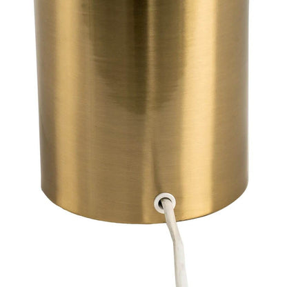 Ari Metal Dome Table Lamp in Brass Bottom Close-Up | Mirra Interiors