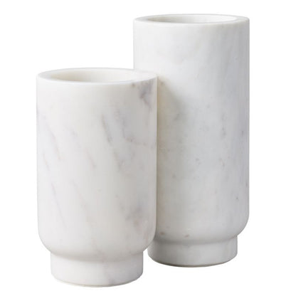 Aries Marble Vase in white marble small and large
