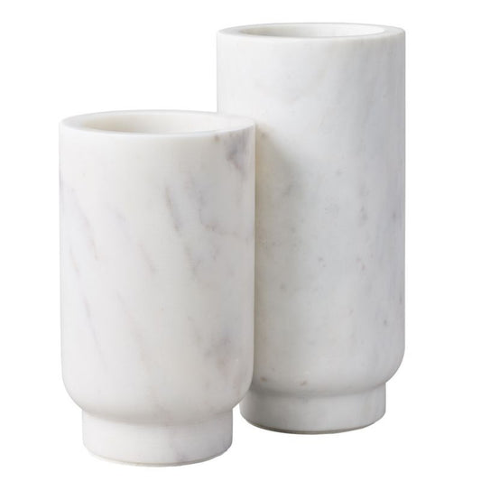 Aries Marble Vase in white marble small and large