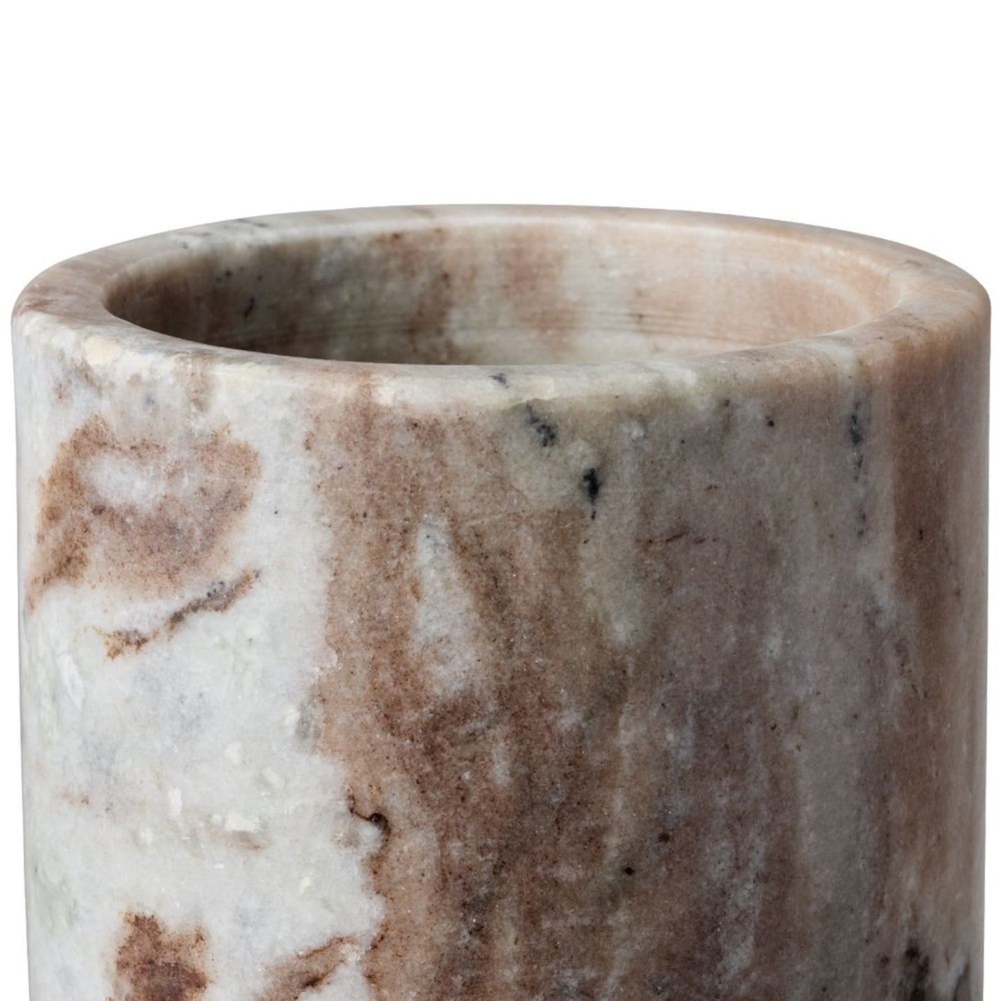 Aries Marble Vase Natural large rim detail