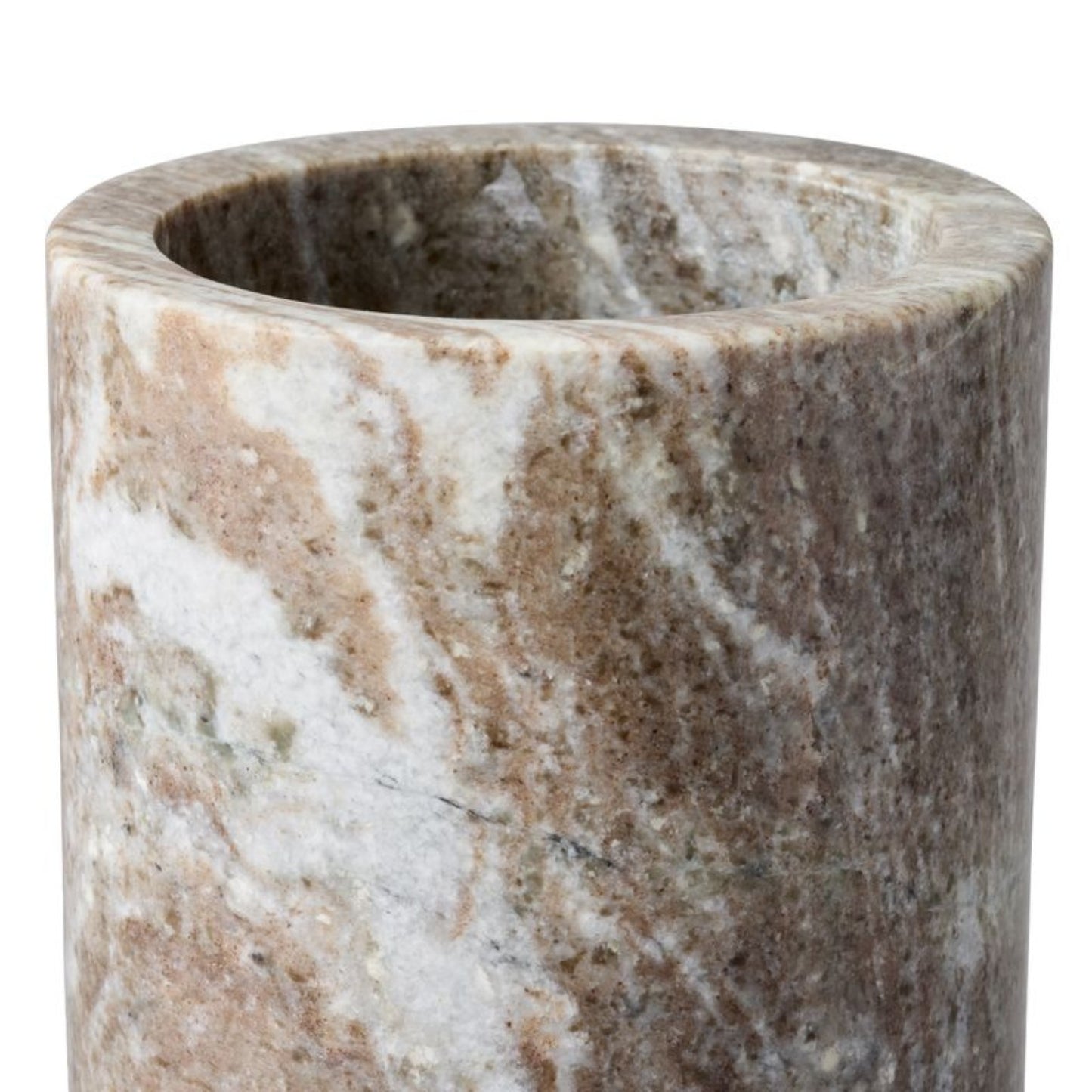 Aries Marble Vase Natural small rim detail