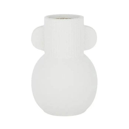 Artemis I | Ceramic Handled Vase White - Mirra Interiors