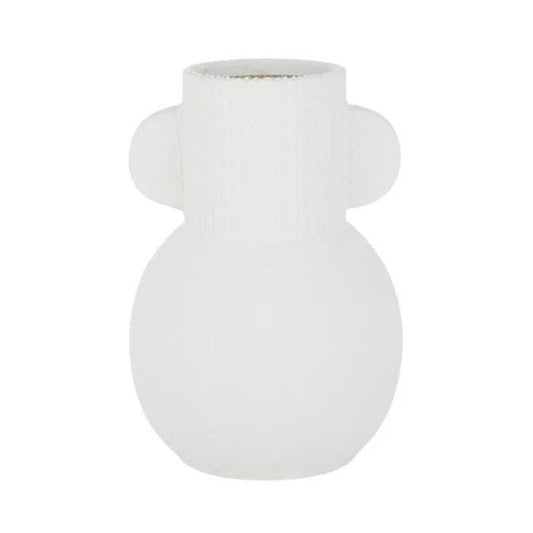 Artemis I | Ceramic Handled Vase White - Mirra Interiors