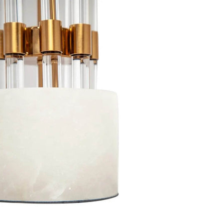 Astrid | Marble & Glass Table Lamp Brass - Mirra Interiors