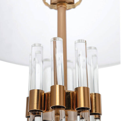 Astrid | Marble & Glass Table Lamp Brass - Mirra Interiors