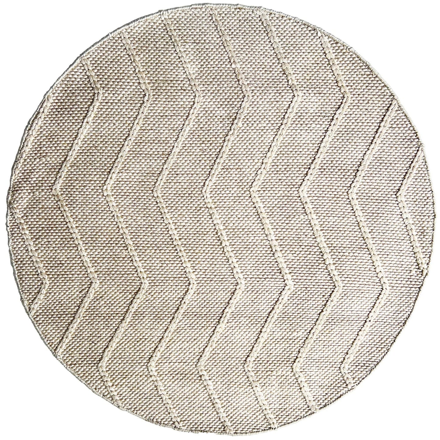 Athena | Chevron Wool Rug Cream - Mirra Interiors
