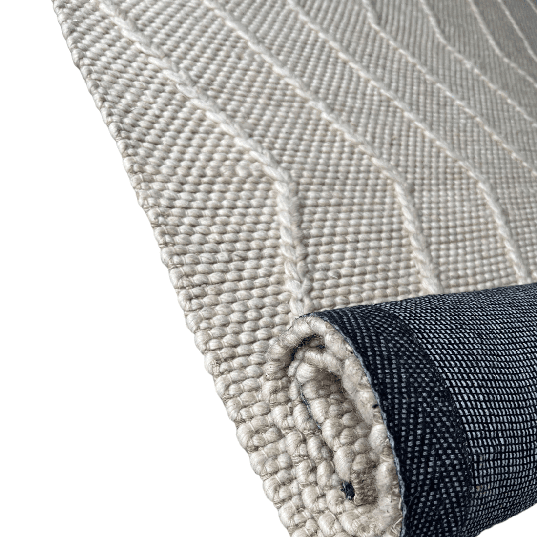 Athena | Chevron Wool Rug Cream - Mirra Interiors