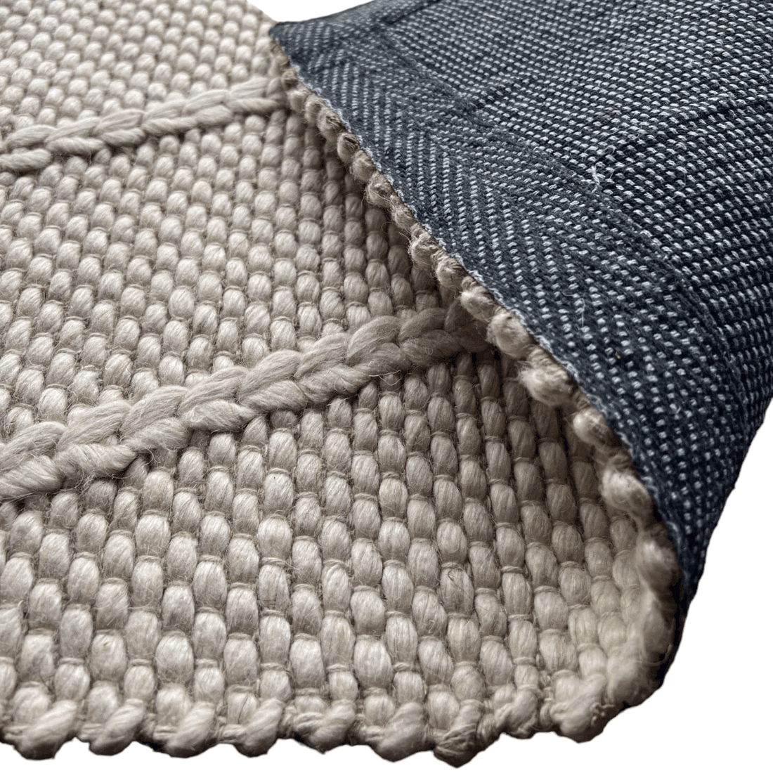 Athena | Chevron Wool Rug Cream - Mirra Interiors