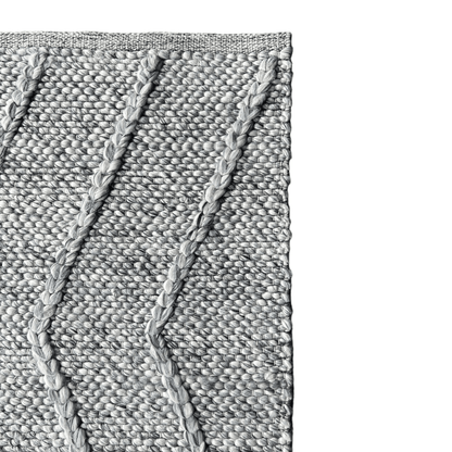 Athena | Chevron Wool Rug Spotted Grey - Mirra Interiors
