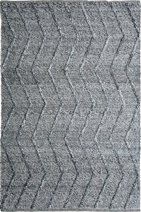 Athena | Chevron Wool Rug Spotted Grey - Mirra Interiors