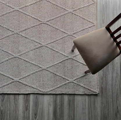 Athena | Diamond Wool Rug Beige - Mirra Interiors