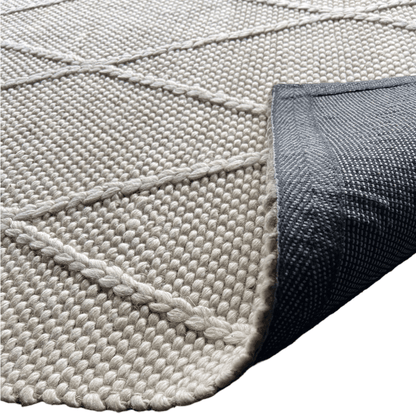 Athena | Diamond Wool Rug Cream - Mirra Interiors