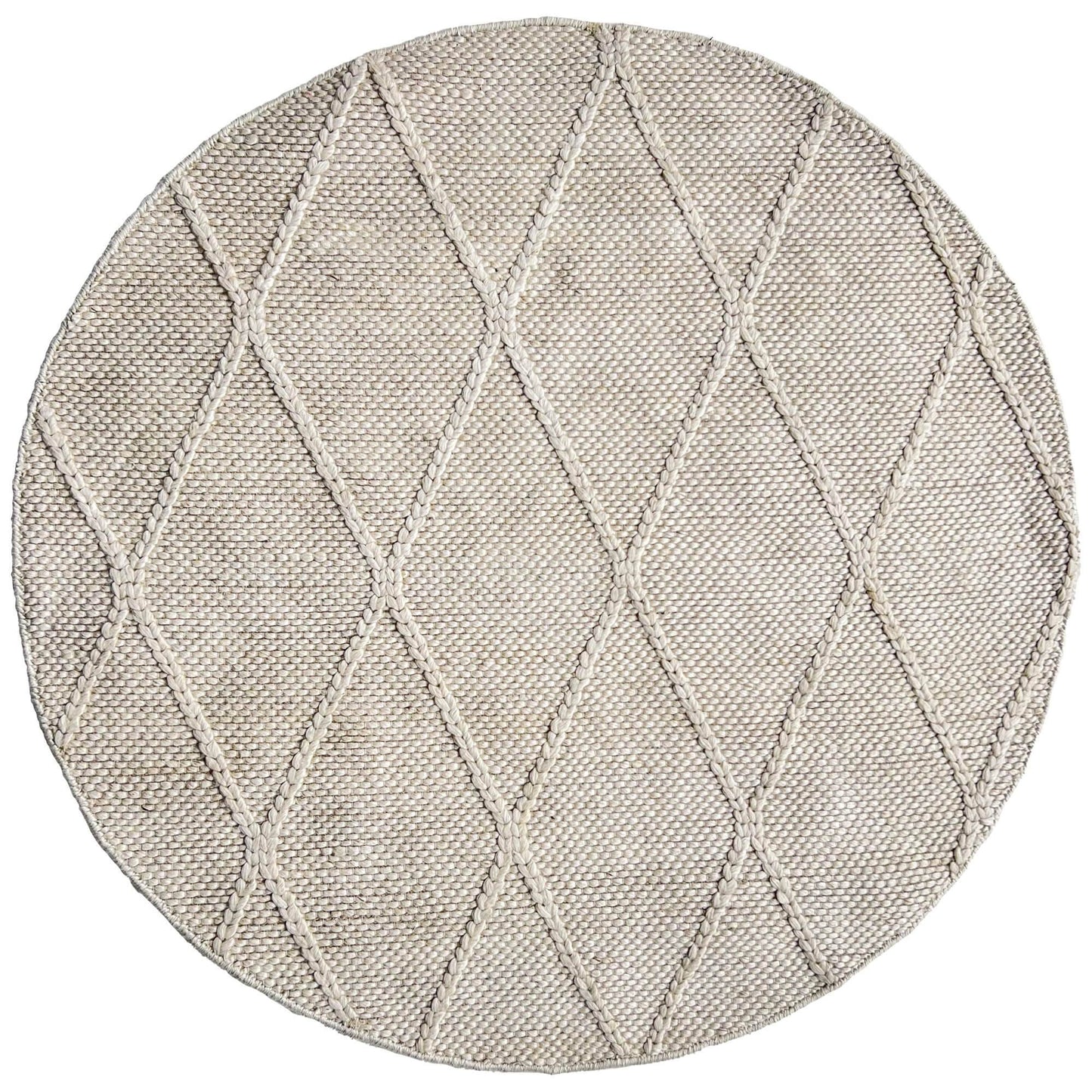 Athena | Diamond Wool Rug Cream - Mirra Interiors