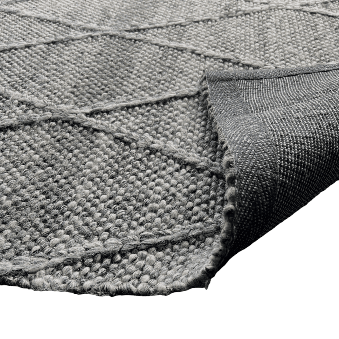 Athena | Diamond Wool Rug Dark Grey - Mirra Interiors