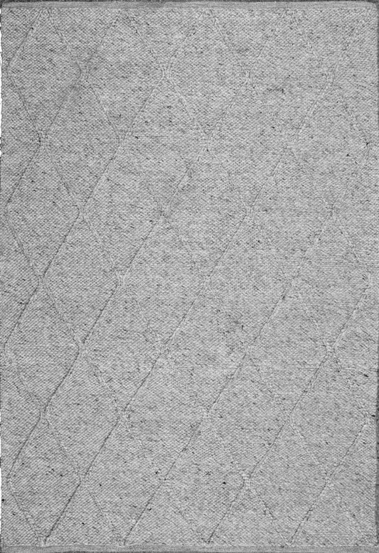 Athena | Diamond Wool Rug Light Grey - Mirra Interiors