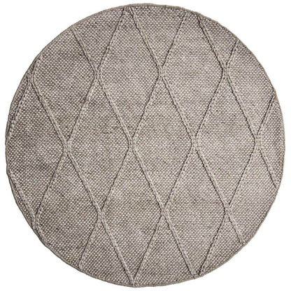 Athena | Diamond Wool Rug Light Grey - Mirra Interiors