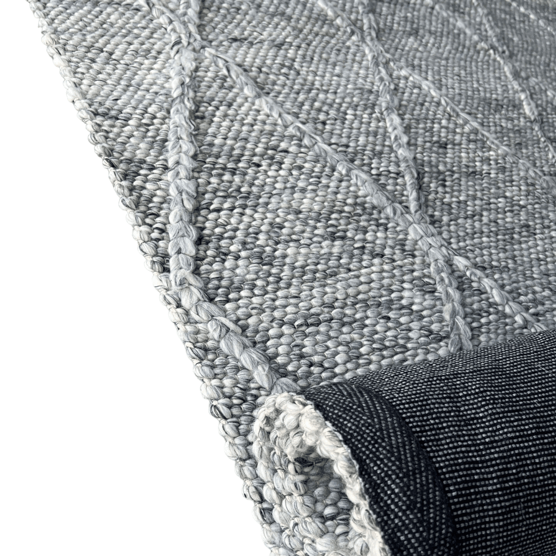 Athena | Diamond Wool Rug Spotted Grey - Mirra Interiors