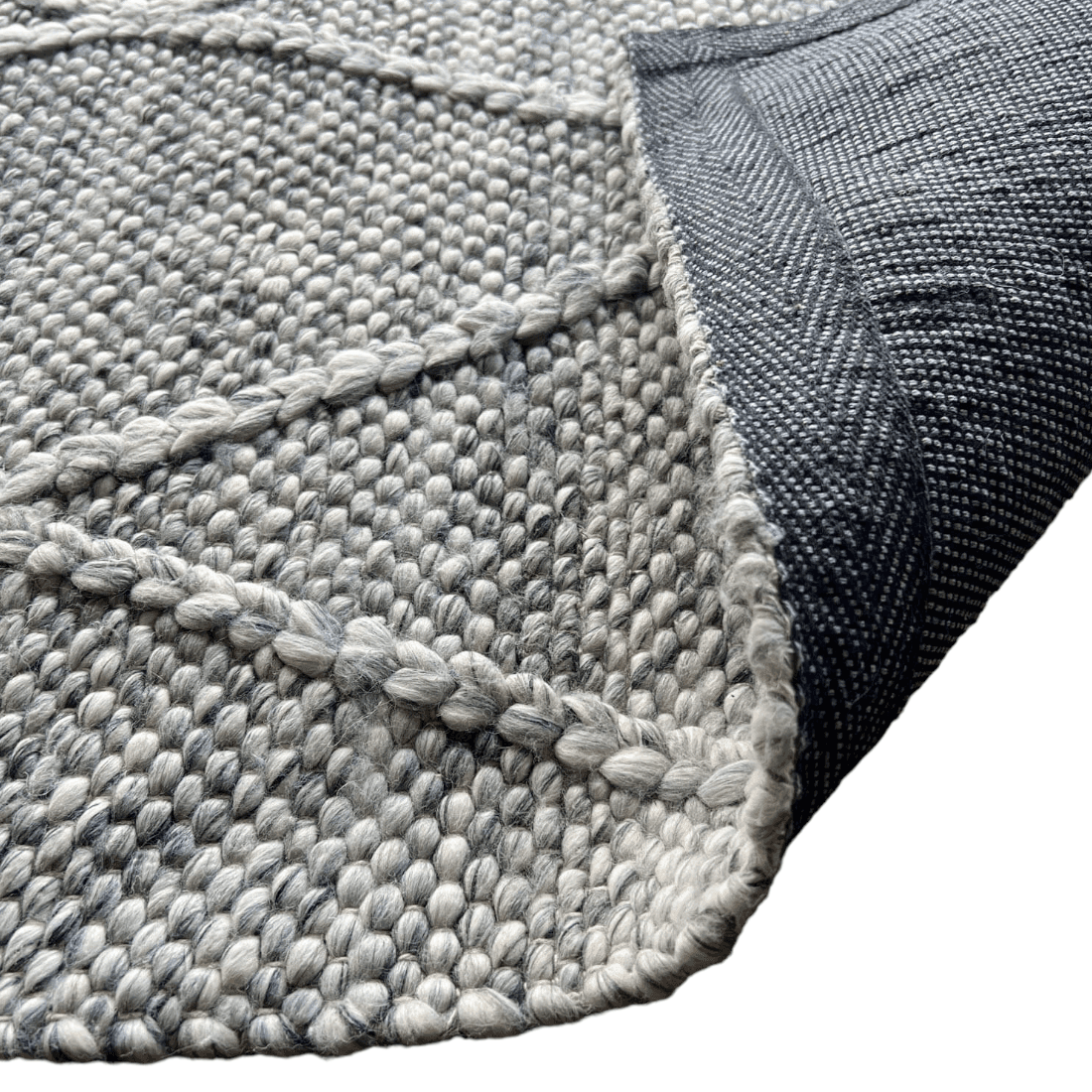 Athena | Diamond Wool Rug Spotted Grey - Mirra Interiors