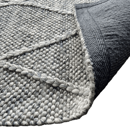 Athena | Diamond Wool Rug Spotted Grey - Mirra Interiors