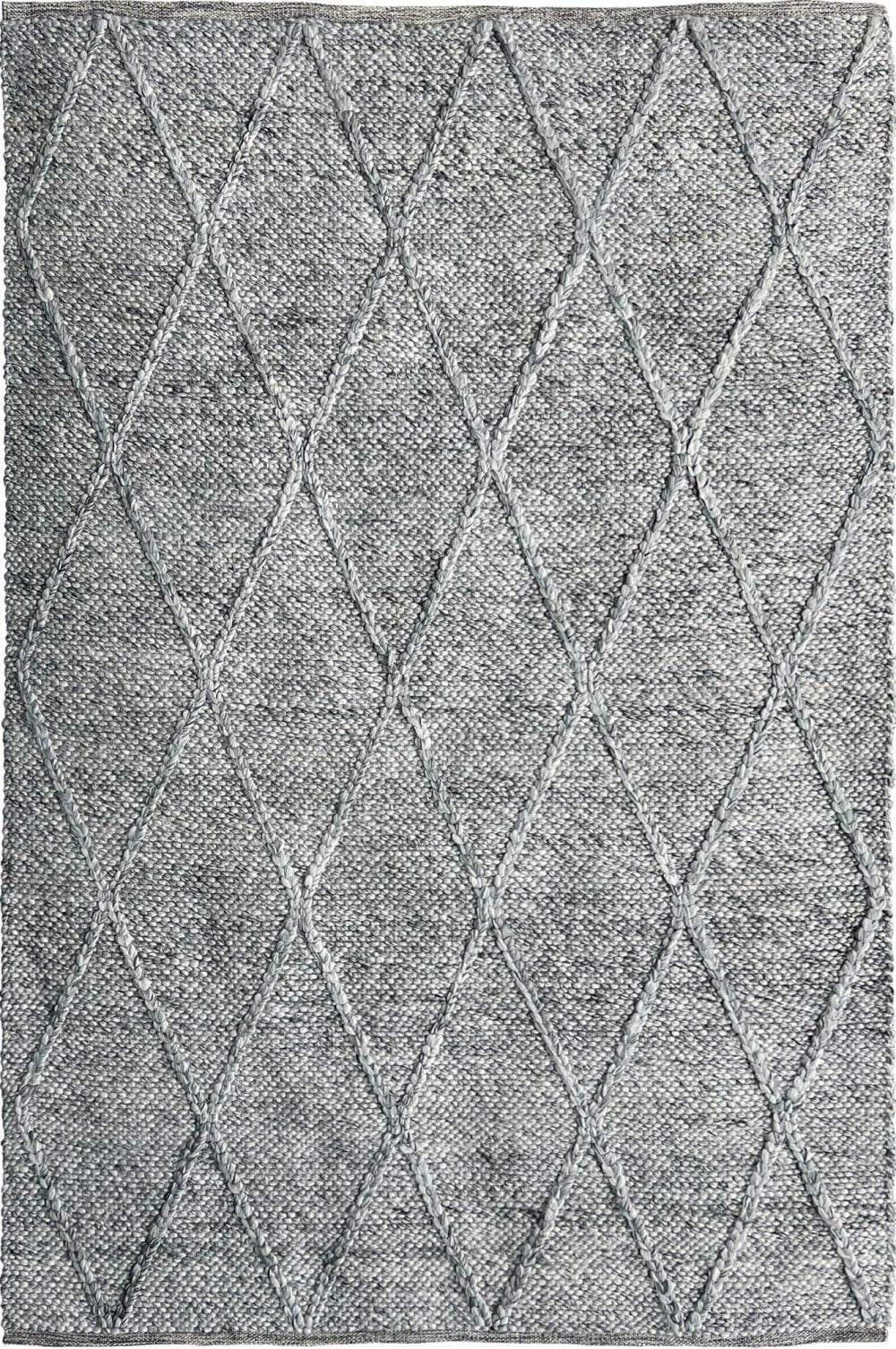 Athena | Diamond Wool Rug Spotted Grey - Mirra Interiors
