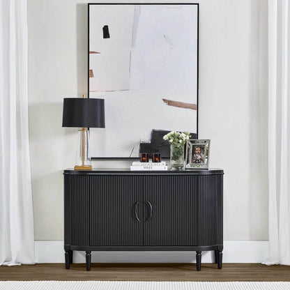 Athens | Glass Table Lamp Brass (Black Shade) - Mirra Interiors