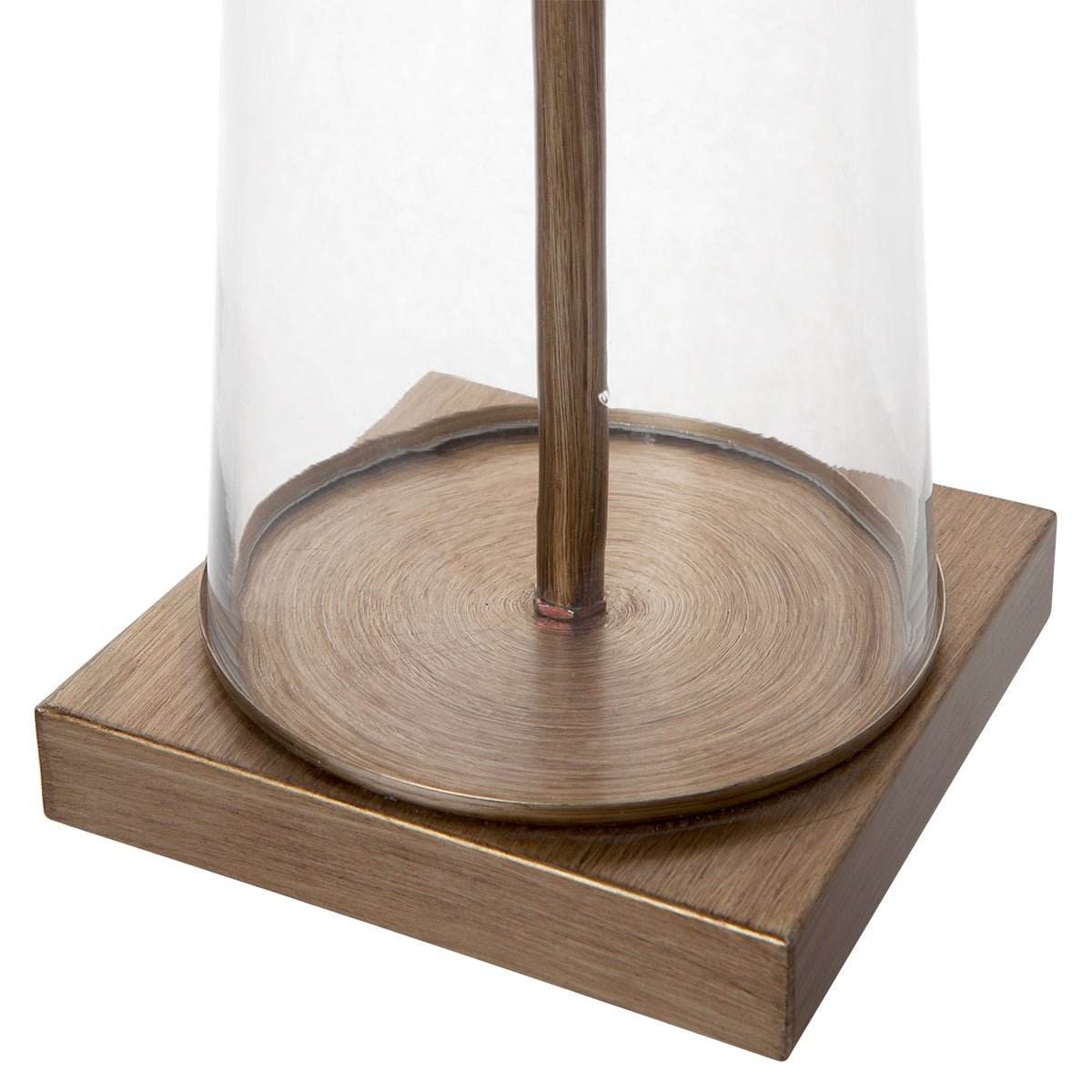 Athens | Glass Table Lamp Brass (Black Shade) - Mirra Interiors