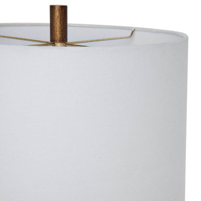 Athens | Glass Table Lamp Brass (White Shade) - Mirra Interiors