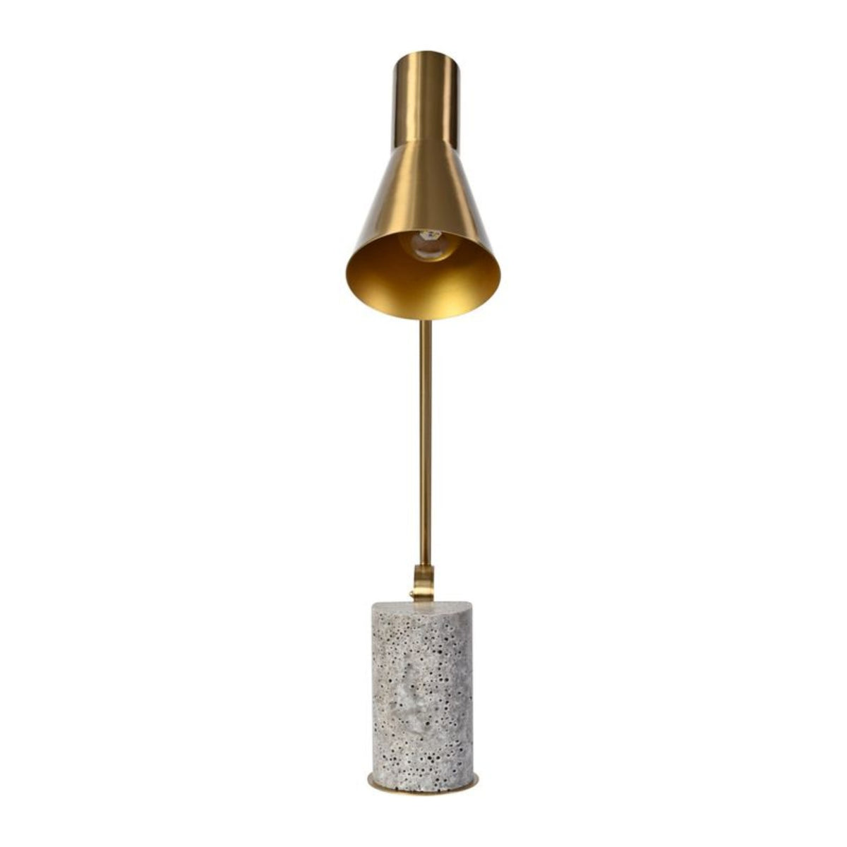 Auden task lamp front view showing gold interior of shade