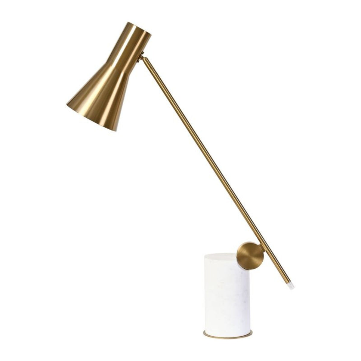Auden white marble task lamp angled view