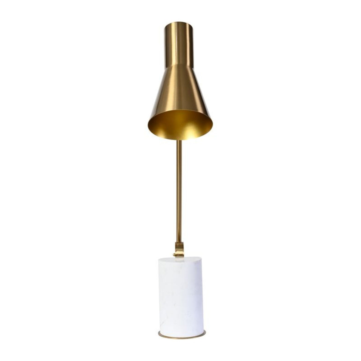 Auden white marble task lamp front view