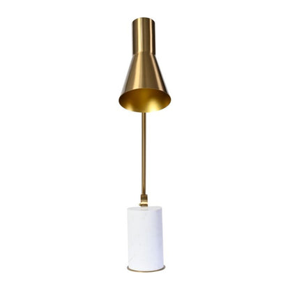Auden white marble task lamp front view