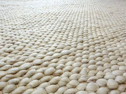 Ellis | Minimal Wool Weave Rug - Beige
