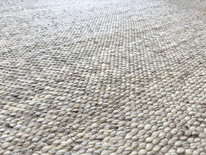 Eliis | Minimal Wool Weave Rug - Grey