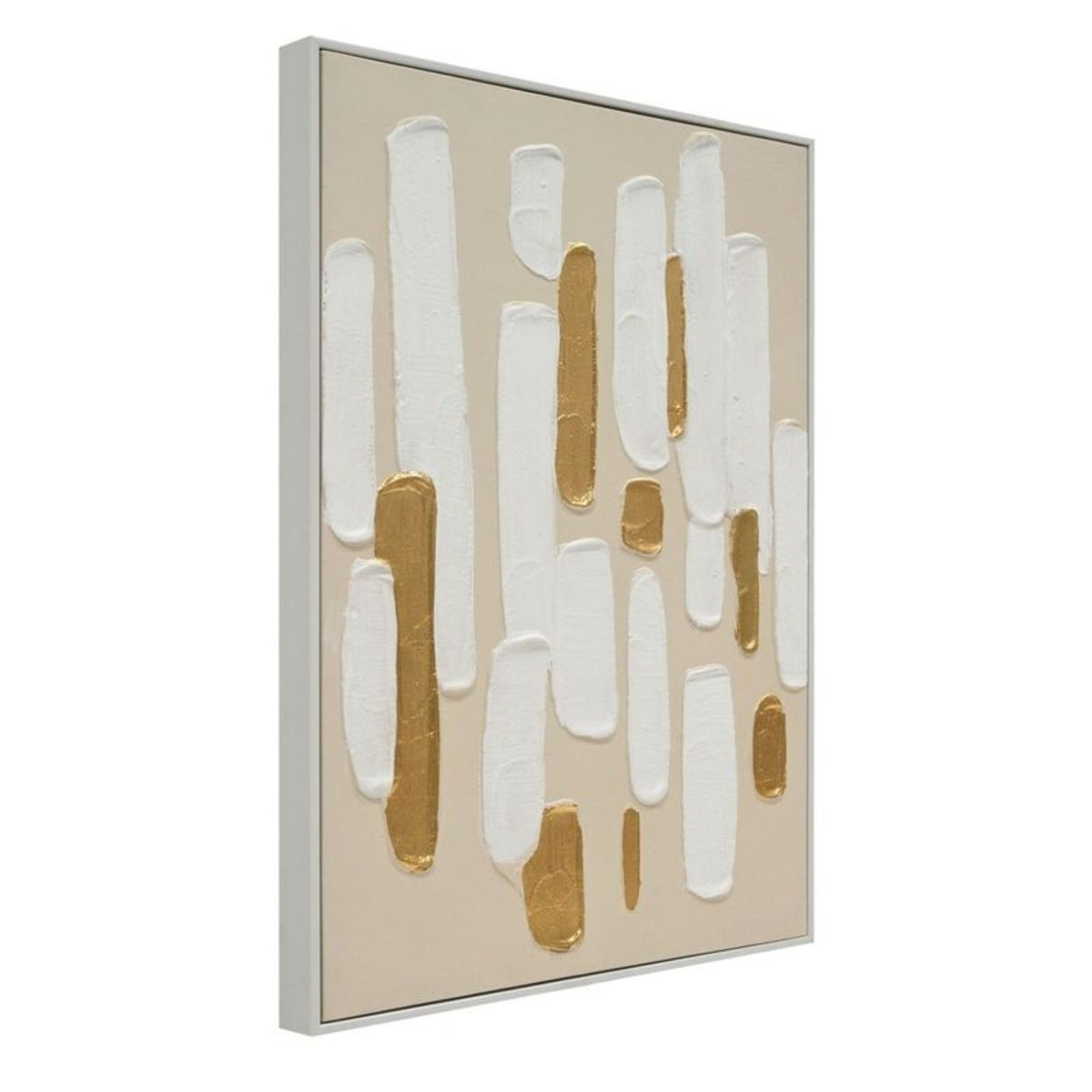 Aureus I white framed canvas angled view