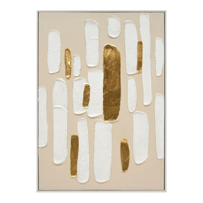 Aureus II textured canvas painting front view