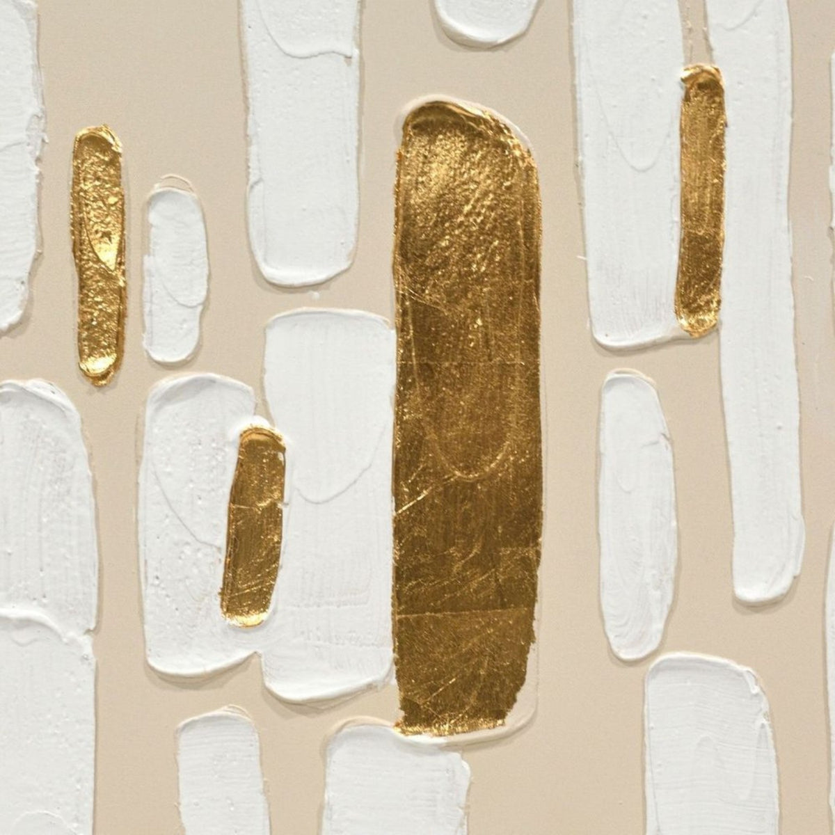 Aureus II gold leaf and textured impasto detail
