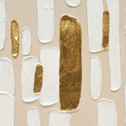 Aureus II gold leaf and textured impasto detail