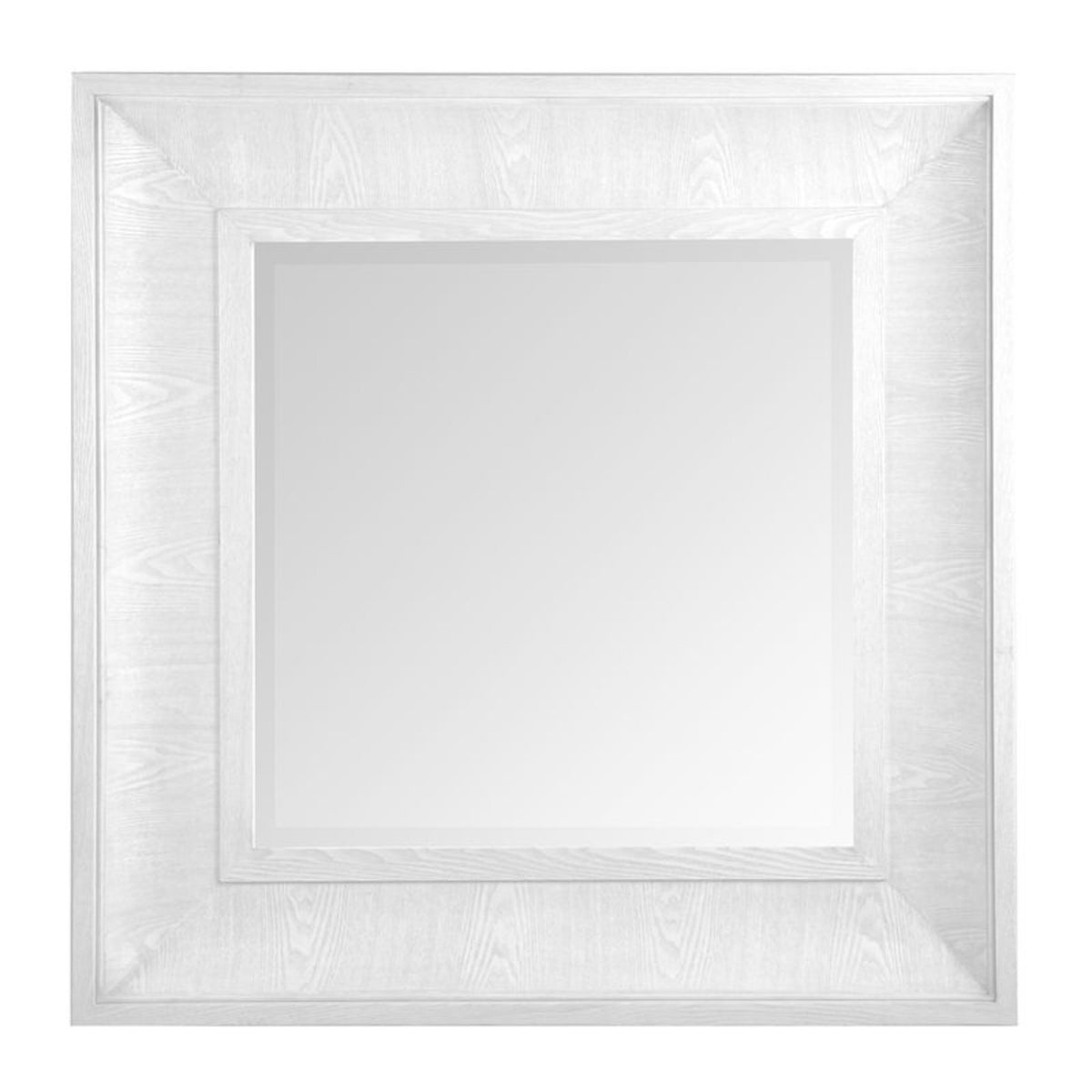 Bateman white ashwood veneer wall mirror