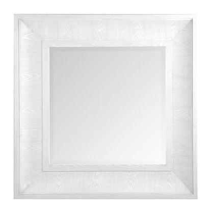 Bateman white ashwood veneer wall mirror