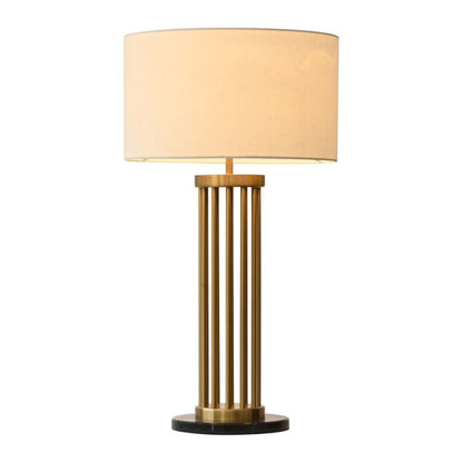 Elara table lamp illuminated with soft warm light