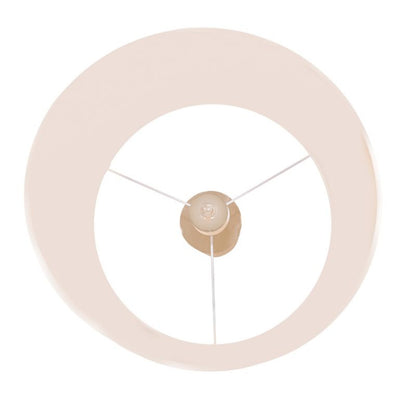 Underside of the off-white drum shade