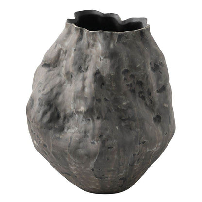 Lunette | Porcelain Vase - Charcoal - Mirra Interiors