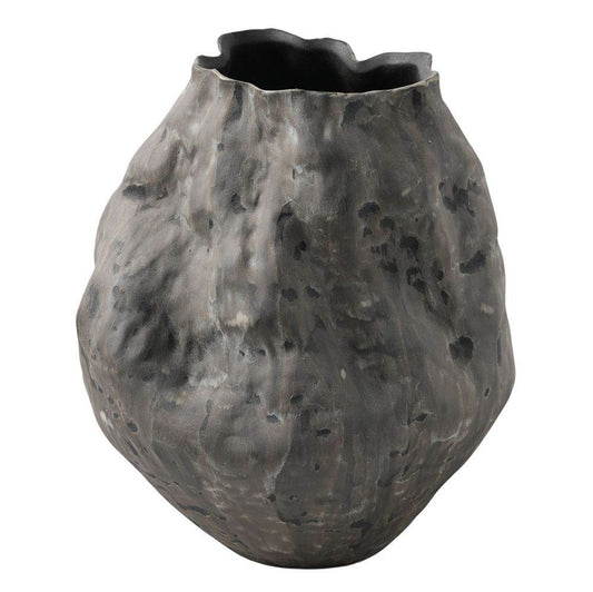 Lunette | Porcelain Vase - Charcoal - Mirra Interiors