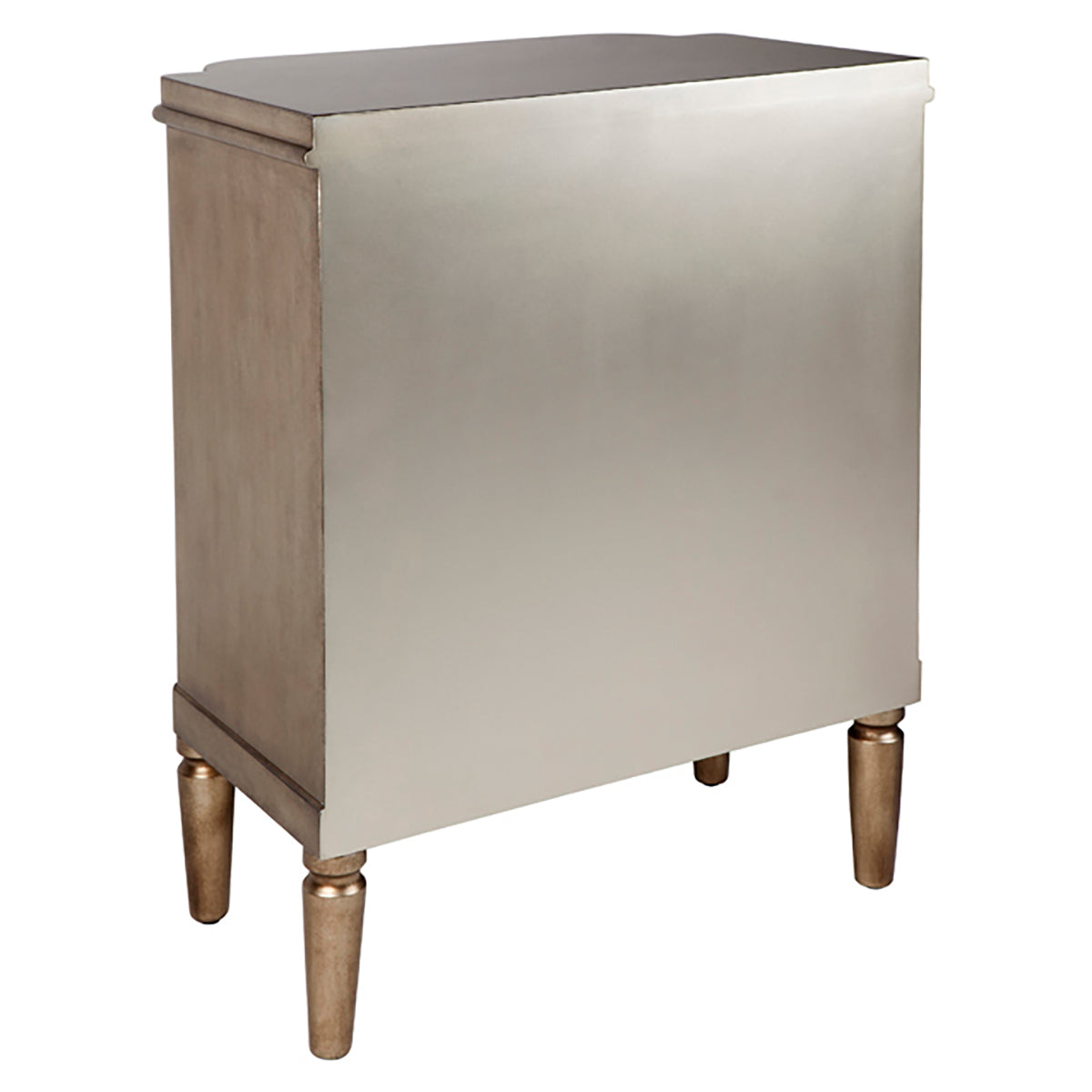 Arena | Ribbed Bedside Table - Antique Gold