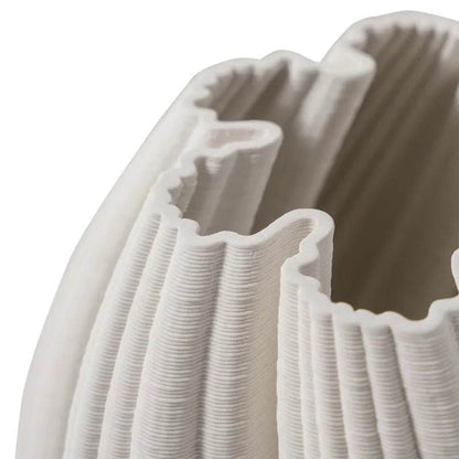 Giselle | Porcelain Twist Vase White (Medium) - Mirra Interiors