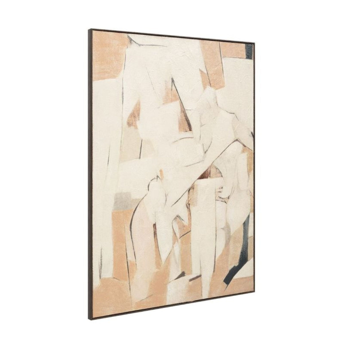 Interwoven left canvas painting shown at an angle