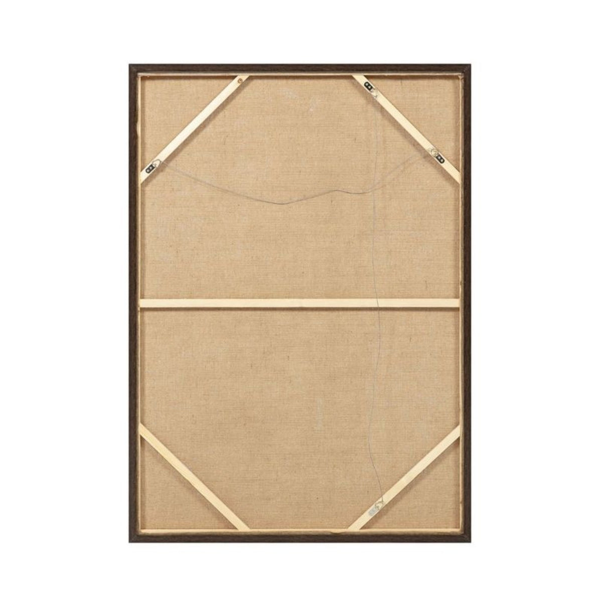 Back of Interwoven framed canvas with hanging hardware
