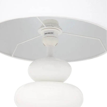 Kai | Pebble Table Lamp White - Mirra Interiors