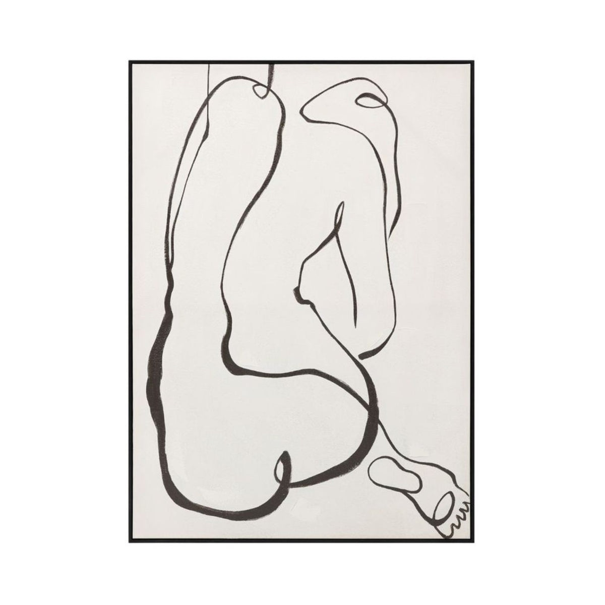 Line and Form hand-painted figurative canvas 1 of 6